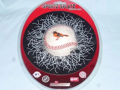 SPORTZ SPLATZ  (Shatter Ball) Baltimore Orioles WINDOW CLING / DECAL by Rico NIP - Image 1 of 2