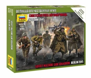 Soviet Machine Gun Sqad 1:72 Figure Plastic Model Kit ZVEZDA - Imagen 1 de 1