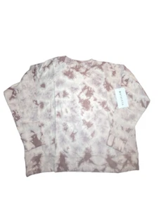 Athleta Womens Red 1X Plus Sundown Palermo Pink Tie Dye Sweatshirt New With Tags - Picture 1 of 15
