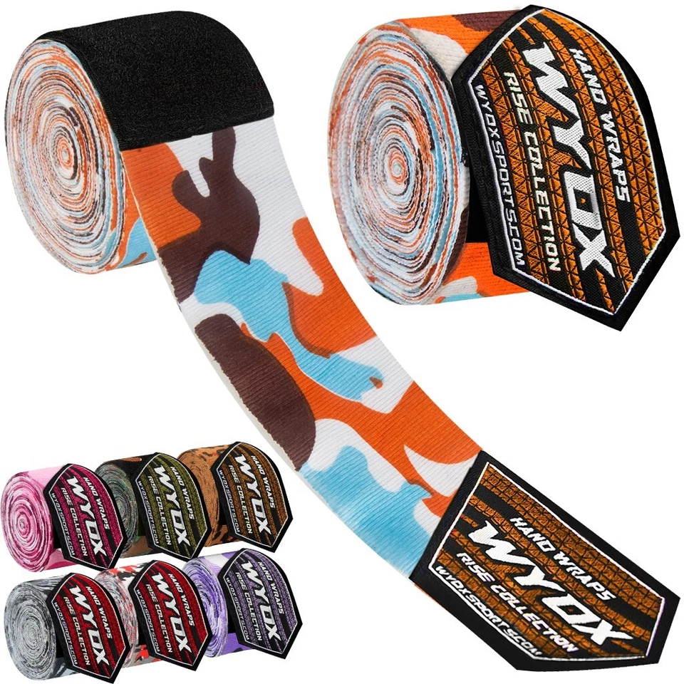 Venta al por mayor de liquidación WYOX (10 pares) - Envolturas manuales de boxeo 180" envolturas de boxeo para MMA Foto 1 de 4