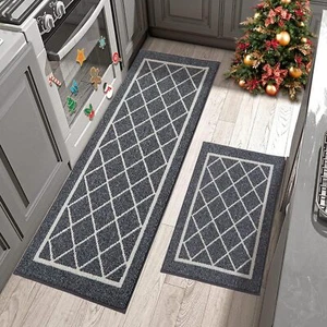 -Kitchen-Rugs-Non-Slip-Kitchen-Mats-for-Floor Machine Washable Kitchen Mats 2... - Picture 1 of 8