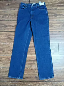 Pantaloni jeans denim Abercrombie & Fitch anni 90 dritti blu ultra alti - Foto 1 di 5