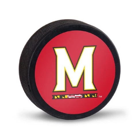 NCAA MARYLAND TERRAPINS Red front Souvenir PUCK DivII ACHA DivIII ACCHL#win#6#3L Cover