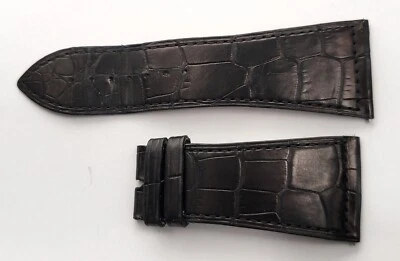 Authentic Franck Muller Geneve Genuine Black Leather Watch Strap 30/22mm, 68+109 - Image 1 of 2