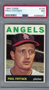 1964 Topps # 149 Paul Foytack Angels NM PSA 7 - Picture 1 of 1