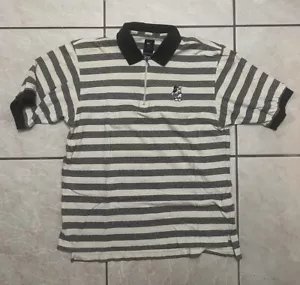 Nike Golf Men's Regular Fit Mickey Mouse Embroidered Striped Polo Shirt Size M - Picture 1 of 3