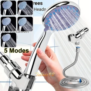 5 Modes High Pressure Showerhead Handheld Shower Head + 5ft Hose FREE SHIPPING - Picture 1 of 11