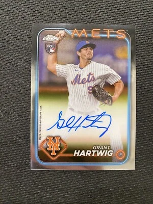 2024 Topps Chrome - Grant Hartwig RC Auto New York Mets #RA-GH - Image 1 of 2