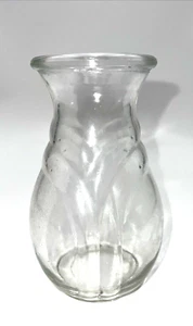 FTDA USA Heavy Clear Glass Bud Vase Swirl/Spiral 5.75" Vintage Flower Vase - Picture 1 of 8