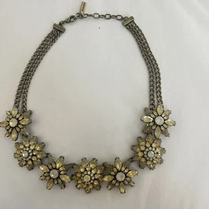 BaubleBar Sugarfix Chunky Crystal Rhinestone Gold Tone Chain Statement Necklace - Picture 1 of 7