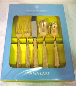 Juego de 20 piezas de vajilla Yamazaki patrón bizantino chapada en oro de 24kt - Imagen 1 de 4