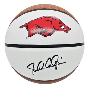 JOHN CALIPARI ARKANSAS RAZORBACKS SIGNED BASKETBALL WOO PIG BECKETT COA - Picture 1 of 2