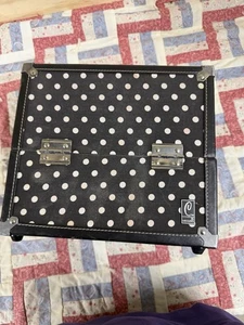 Caboodles Schminkkoffer schwarz-weiß gepunktet 4 Schubladen Vintage  - Bild 1 von 13