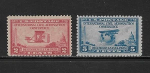 UNITED STATES SCOTT 649 - 650 MNH SET (E) - 1928 CIVIL AERONAUTICS CONFERENCE - Picture 1 of 2