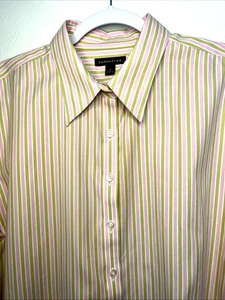 Lands’ End Top Bluse Knopfleiste Gr. 18 Langarm gestreift - Bild 1 von 8
