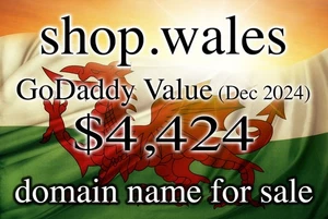 SHOP.WALES Domain Name (incl. VAT) $4,424 GoDaddy Value - Picture 1 of 1