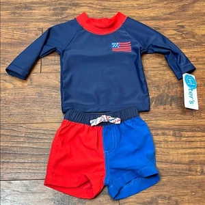 Carters patriotic Swim Set Newborn - Picture 1 of 3