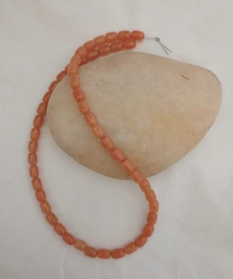 ОРАНЖЕВЫЙ АВАНТЮРИН 5-6x7-8 мм бочонок бисер - один (1) 15,5" прядь - 5262E - Изображение 1 из 3