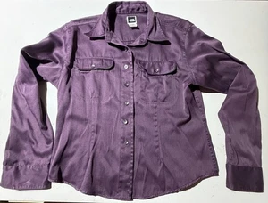 Damen The North Face lila Langarm Knopfleiste Shirt Größe Medium - Bild 1 von 6