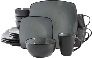 Gibson Soho Lounge Square Reactive Glaze Stoneware Dinnerware Set, Service for 4 - Picture 1 of 12