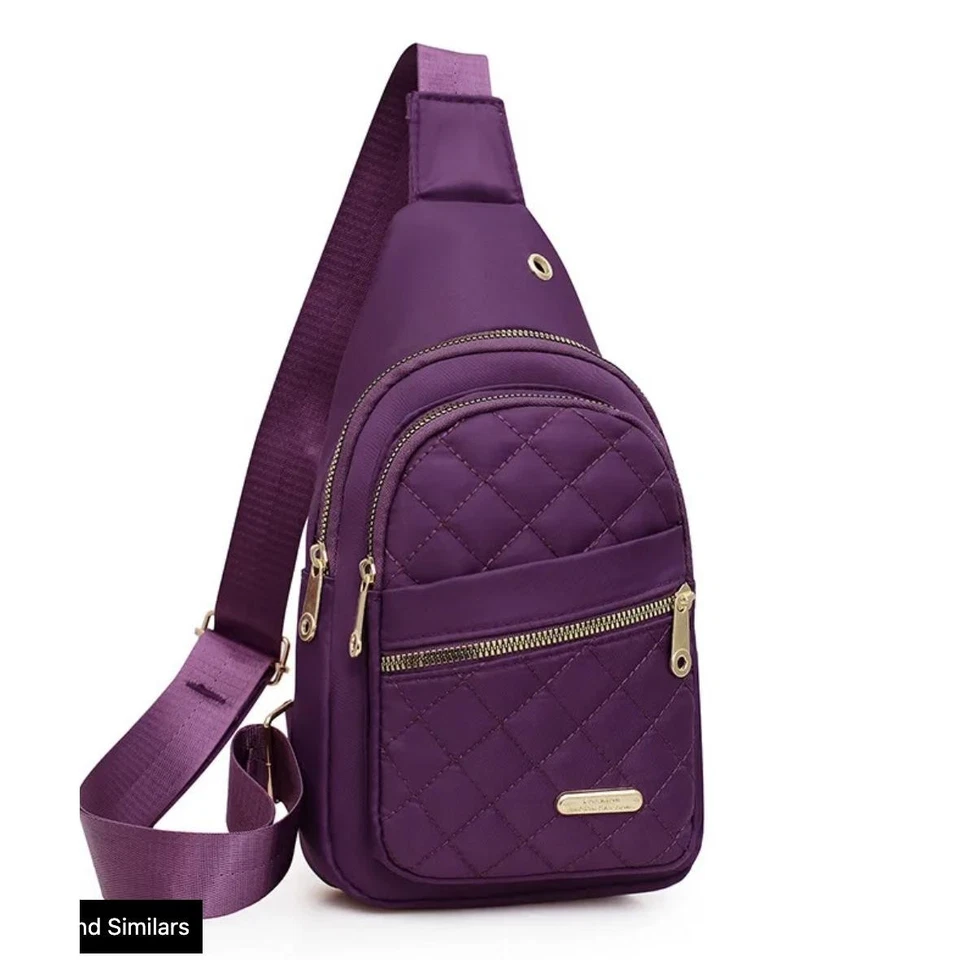 Bandolera Púrpura Moda Impermeable Nueva Foto 1 de 1