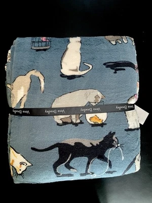 NUEVA manta polar Vera Bradley maullido para gatos 50” X 80” Foto 1 de 4