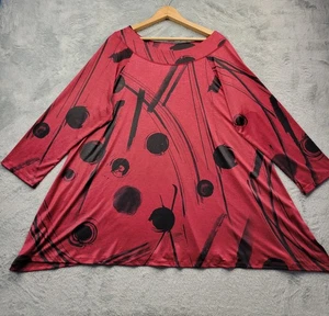 Blusa Jess & Jane Mujer Talla 1X Abstracta Hecha Artística Túnica EE. UU. - Imagen 1 de 10