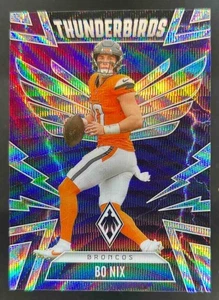 2025 Phoenix Bo Nix Thunderbirds Wave Prizm #/299 Broncos - Picture 1 of 2