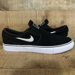 Nike Zoom Stefan Janoski+ Slip SB Mens 5.5 Women's 7 Black White FN5893 001 NEW - Picture 1 of 12
