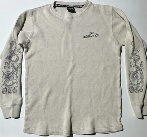Y2K Orange County Choppers Thermo Shirt Damen Creme Langarmshirt Grafik - Bild 1 von 6