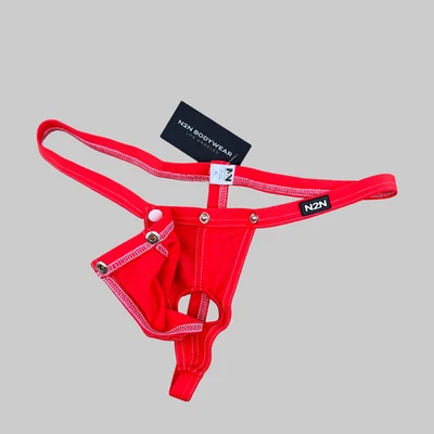 N2N Bodywear Hombres Coral Rojo Titan Tanga Tanga Ropa Interior de Natación Talla M L XL Foto 1 de 4