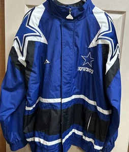 Vintage 90s Dallas Cowboys Apex One Pro Line Jacket Men’s XL Blue NFL - Picture 1 of 15