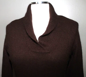 80er Carol Little Angora Wollpullover schokobraun Small 34 Brustumfang flauschig - Bild 1 von 5