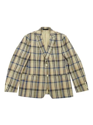 Lauren Ralph Lauren Men's Classic-Fit Ultraflex Linen Blazer (40R, Tan/Blue) - Image 1 of 3
