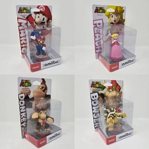 amiibo 4er Set – Mario, Bowser, Donkey Kong, Peach – Super Mario Collection - Bild 1 von 5