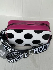 Disney Mickey Mouse/Minnie Mouse Polka-Dot Crossbody Purse - Picture 1 of 8