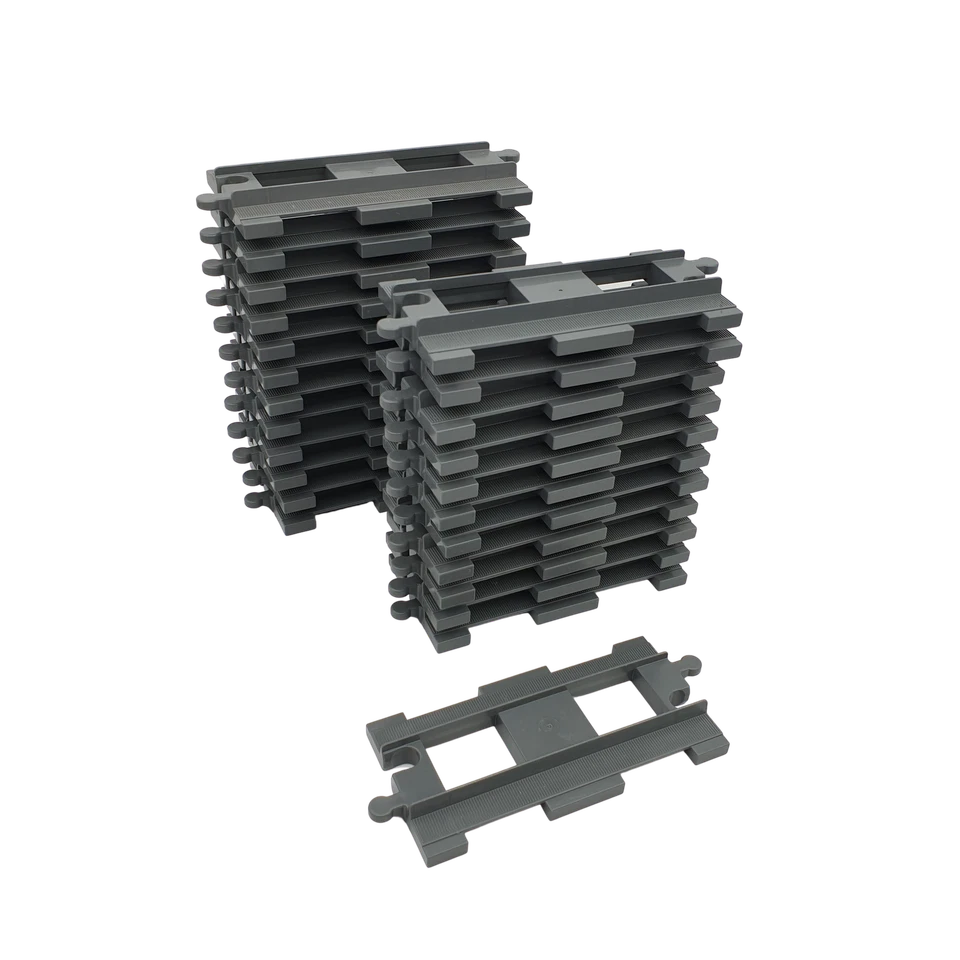 Lego® Duplo TREN 24 GRIS (DBG) FERROCARRIL vía de tren recta (corto) - Imagen 1 de 1