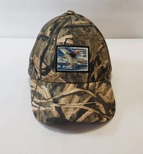 Mossy Oak Hat Mens One Size Shadow Grass Camo Snap Back Duck Stamp Embroidered - Picture 1 of 14