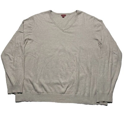 Merona Sweater Mens 2XL Tan Knit V-Neck Pullover Earth Tones Casual Hipster Y2K - Image 1 of 4