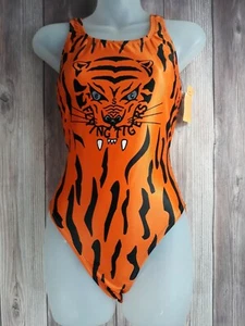 Einzigartiger orangefarbener Flying Tigers BSC einteiliger Badeanzug hochwertig neu mit Etikett Gr. 30 - Bild 1 von 2
