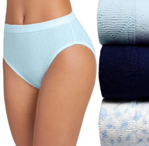 Confezione 3 Mutandine Donna Jockey Intimo Respira Taglio Francese Blu Assortite. - Foto 1 di 3