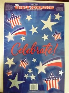 Adesivi patriottici 19 pezzi decorazioni finestra in lamina decalcomanie 4 luglio festeggiare - Foto 1 di 5