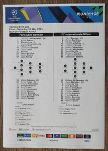 Alineaciones UEFA Champions League Final 2025 Paris SG vs Internazionale Milano - Imagen 1 de 3