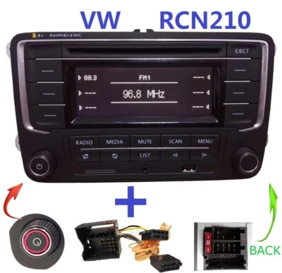 Autoradio Radio RCN210 & Adapter für VW Caddy Golf MK5 Tiguan Passat B6 Jetta - Bild 1 von 4