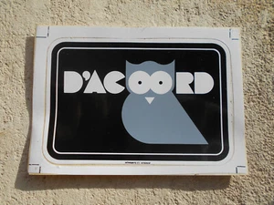 D'ACOORD ( Avignon ) Chouette : Autocollant ! - Picture 1 of 1