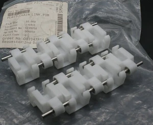 Ten (10) GOSS International WMX79662 Link Plastic Chain POM White WMX.79662 NEW - Picture 1 of 9