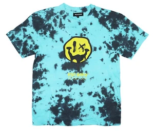 Camiseta para hombre Reason Brand Tie Dye Drip Smiley Face con estampado gráfico XL NUEVA CON ETIQUETAS Aqua - Imagen 1 de 2