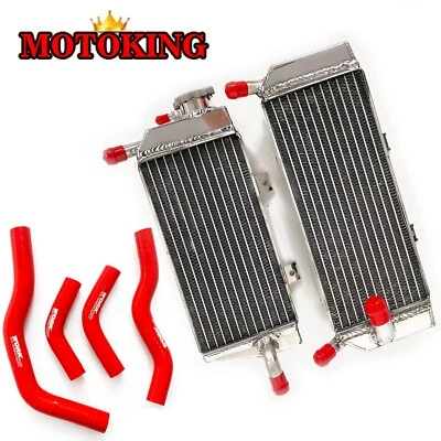 Aluminum Radiator+Red Hose For 2005-2016 Honda CRF450X CRF 450X 2010 2006 2007 - Image 1 of 4