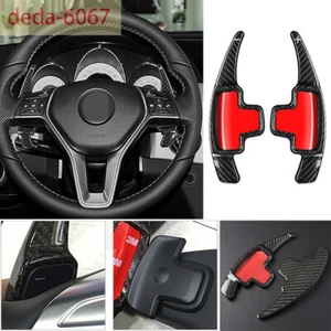 Carbon Fiber Steering Wheel Paddle Shifter For Benz A B C E GL GLA GLK W204 W212 - Picture 1 of 11