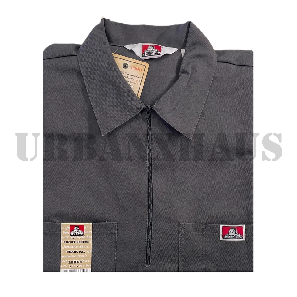 BENDAVIS Solid Short Sleeve 1/2 Zip Shirts (S to 5XL) *BEN DAVIS - Image 1 of 1